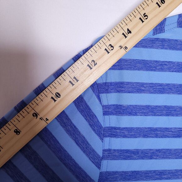 Vineyard Vines Polo Shirt Mens XL Striped Blue Jamestown Performance - Picture 8 of 11